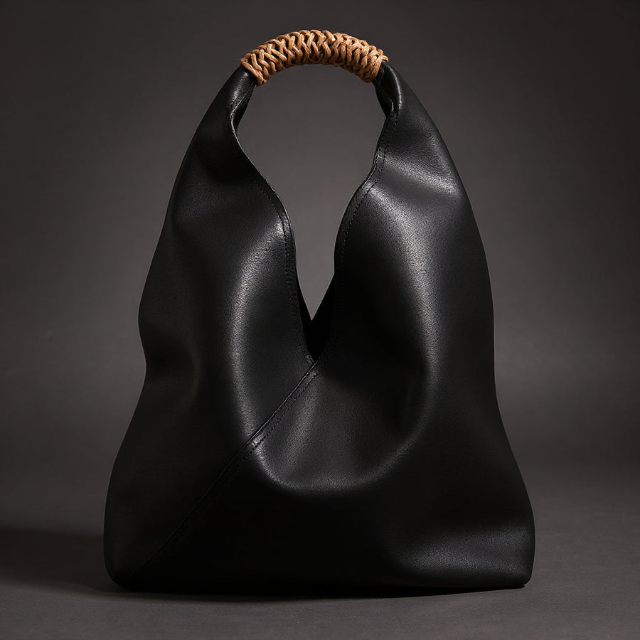 PORTOFINO Top Handle Bag, leather texture detail