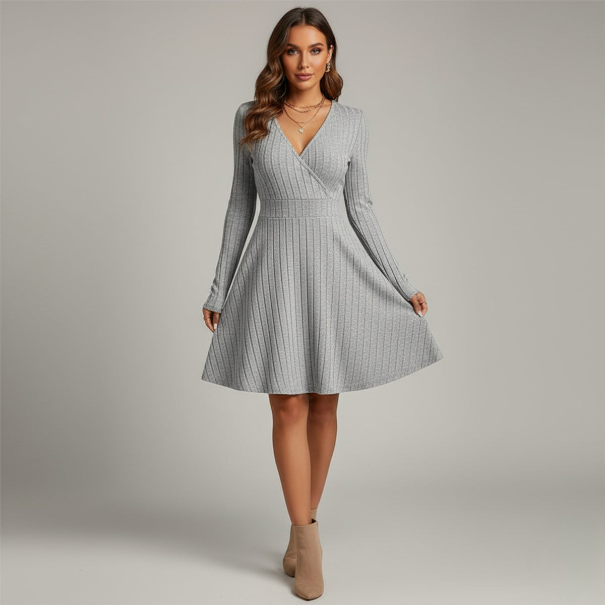 RUTH RIBBED KNIT DRESS
