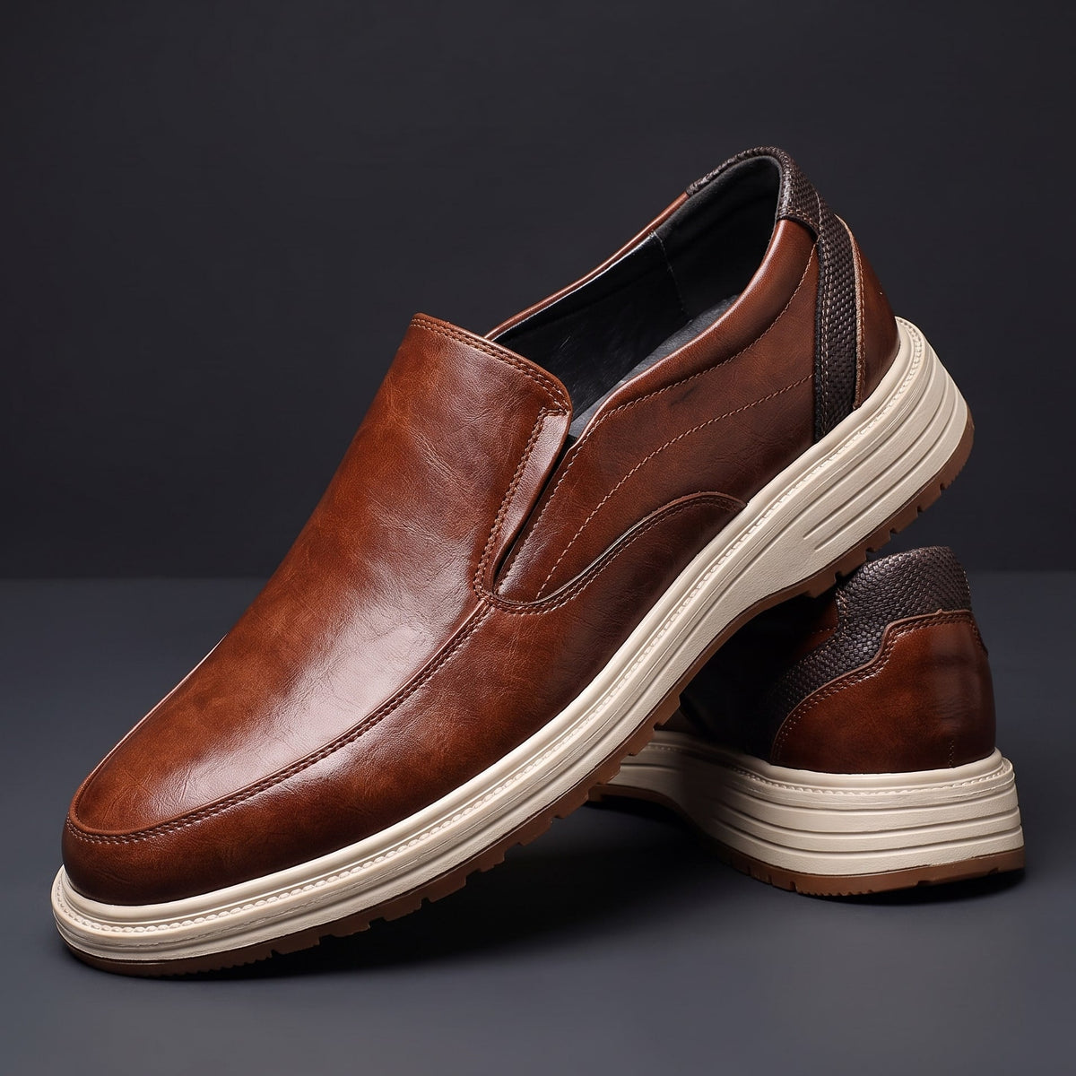 MILANO LOAFER in brown, front view