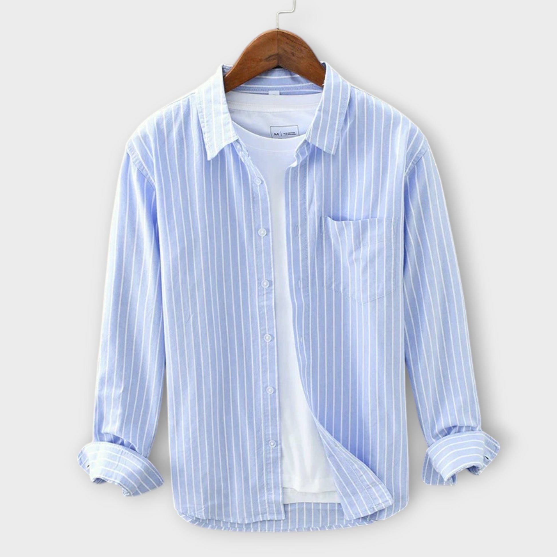 ISAAC COTTON STRIPE SHIRT