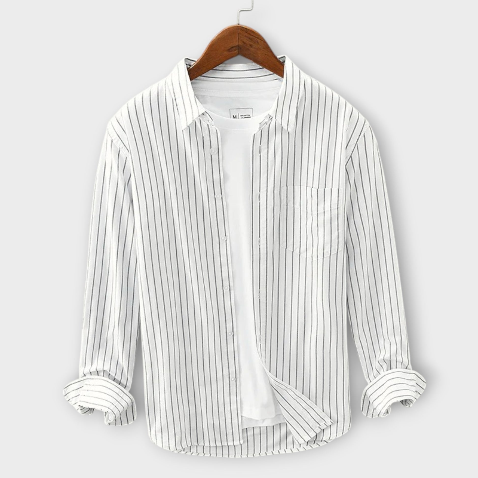 ISAAC COTTON STRIPE SHIRT