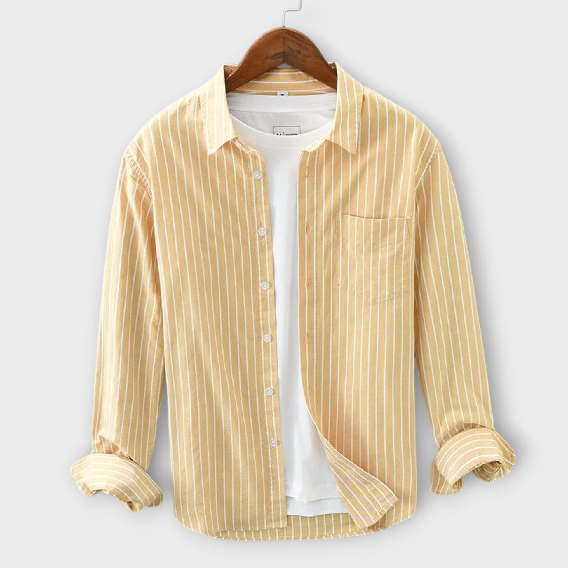 ISAAC COTTON STRIPE SHIRT