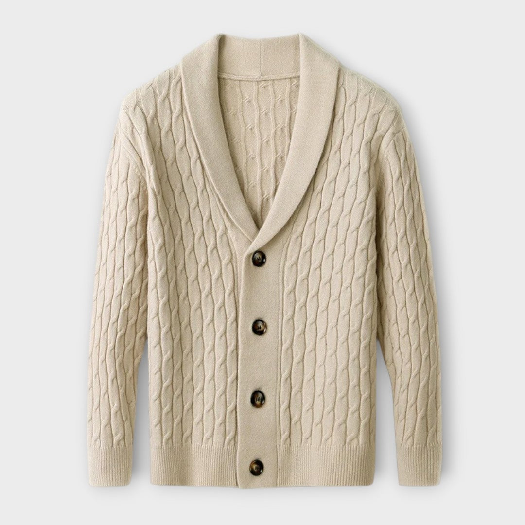 SAMUEL KNIT BUTTON CARDIGAN