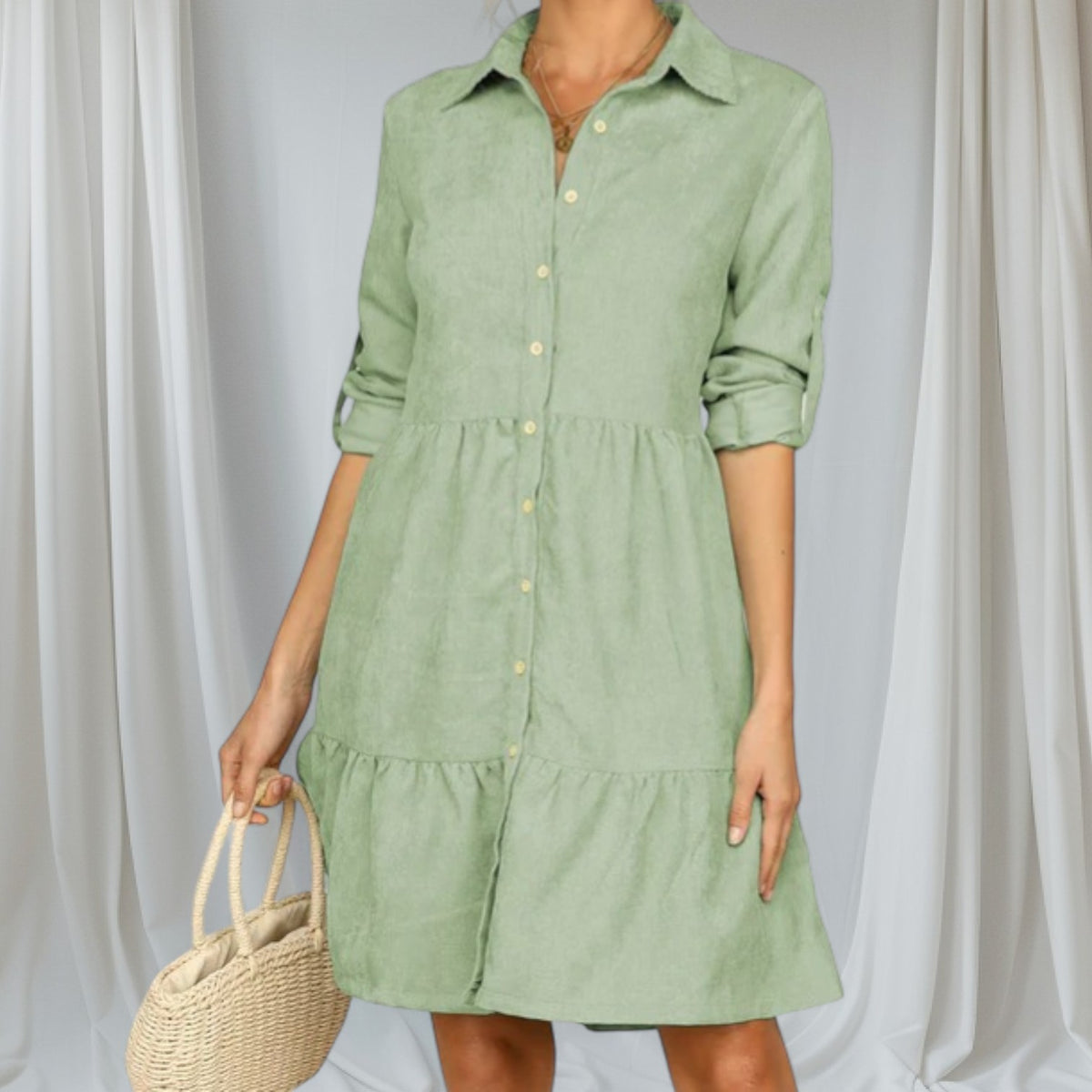 FAWNDRAPE CASUAL SHIRT DRESS